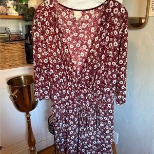 Floral Burgundy Romper